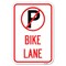 Signmission No Parking Symbol Bike Lane Heavy-Gauge Aluminum Sign, 12" x 18", A-1218-23817 A-1218-23817 - alternate 1